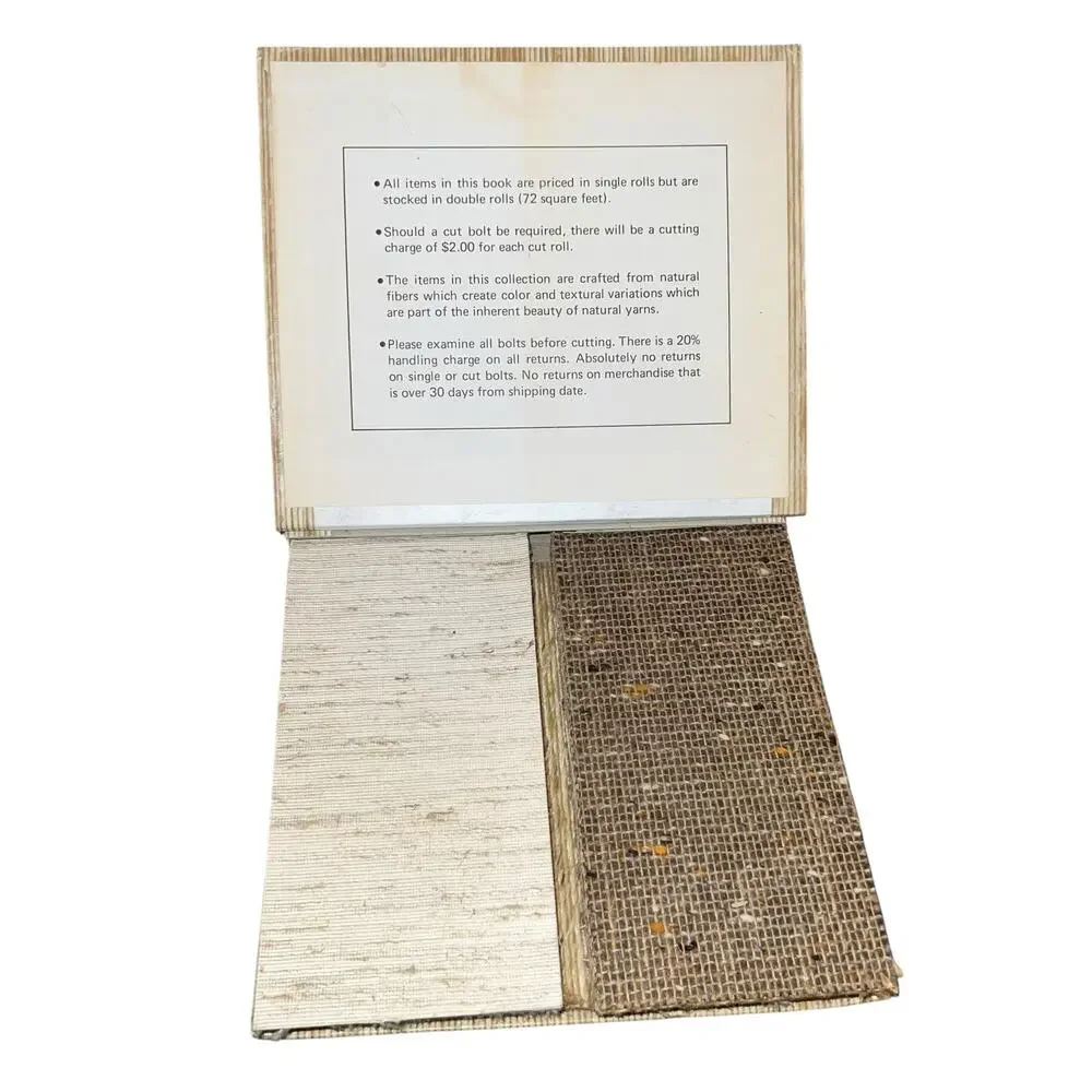 Vintage 1970s Coverwalls Volume 1 sample textured wallpaper binder book neutral